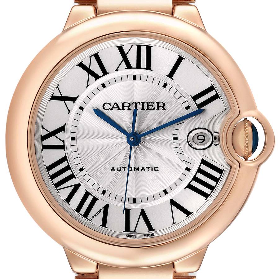 Cartier Ballon Bleu 42 mm Rose Gold Automatic Mens Watch WGBB0016 SwissWatchExpo