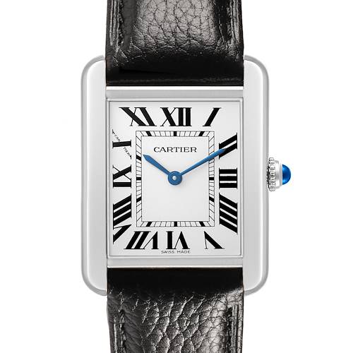 Photo of Cartier Tank Solo Steel Silver Roman Dial Ladies Watch W1018255 Card