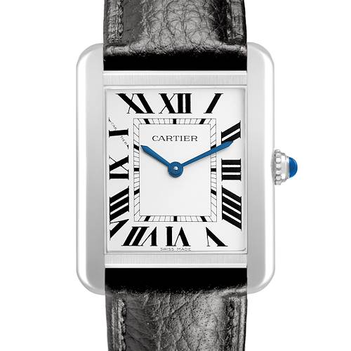 Photo of Cartier Tank Solo Steel Silver Roman Dial Ladies Watch W5200005 Card