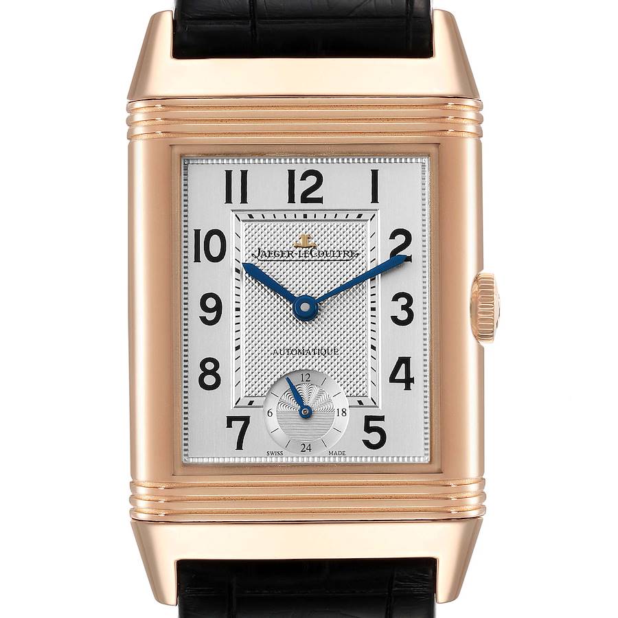 Jaeger LeCoultre Grande Reverso Rose Gold Watch 278.2.56 Q3802520 Box Papers SwissWatchExpo
