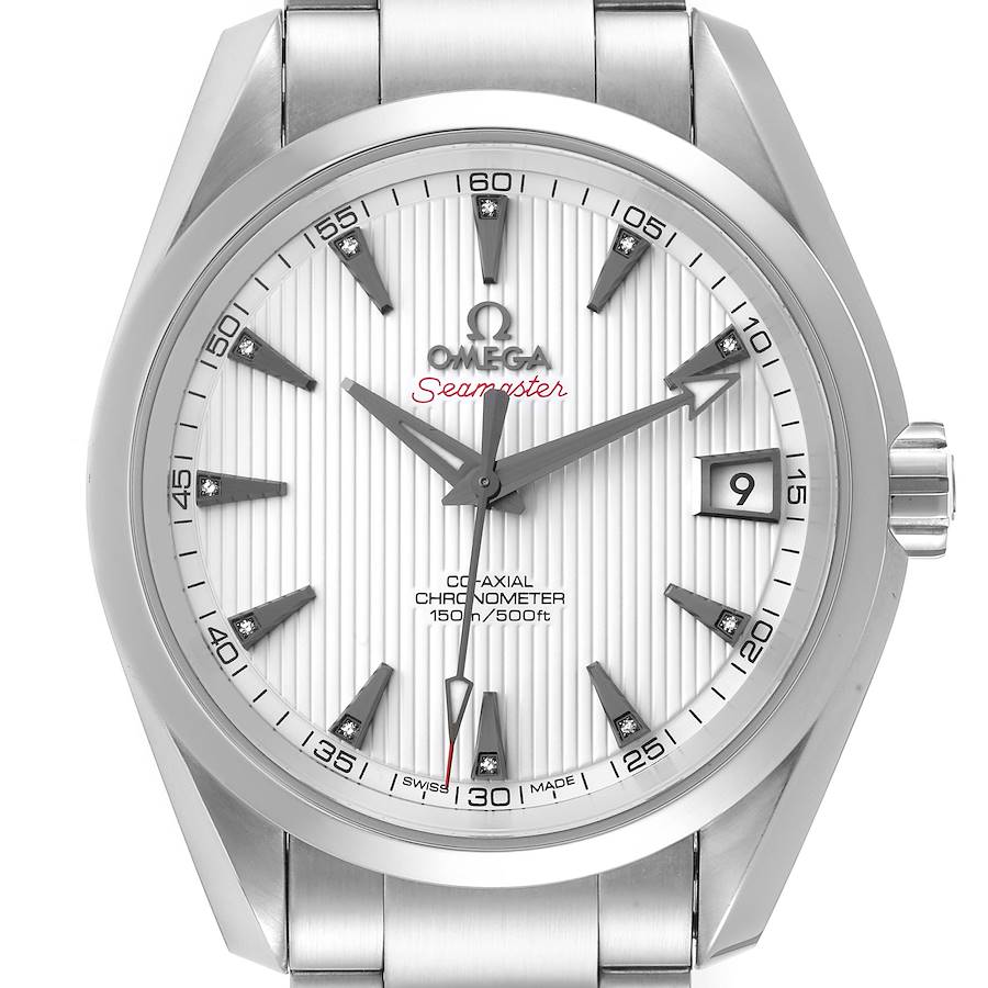 Omega Seamaster Aqua Terra 38.5 Diamond Watch 231.10.39.21.54.001 Box Card SwissWatchExpo