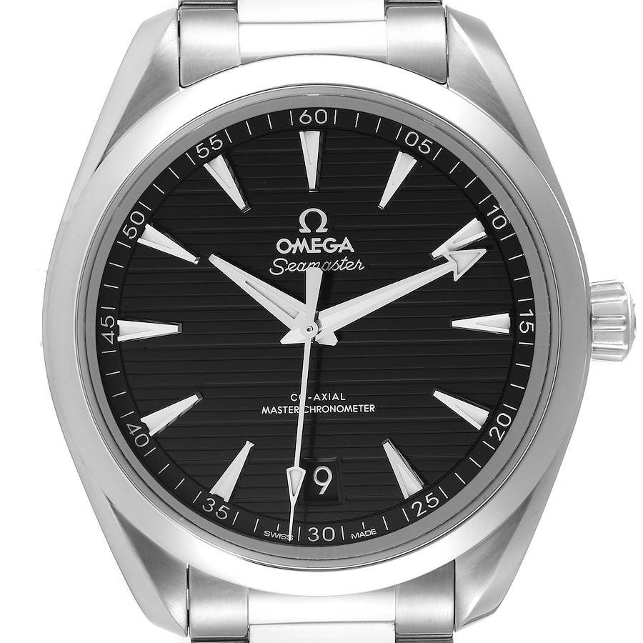 Omega Seamaster Aqua Terra Black Dial Watch 220.10.41.21.01.001 Box Card SwissWatchExpo
