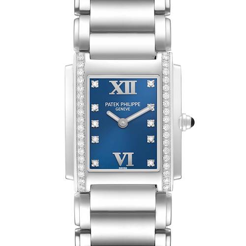 Photo of Patek Philippe Twenty-4 Steel Blue Dial Diamond Ladies Watch 4910 4910A