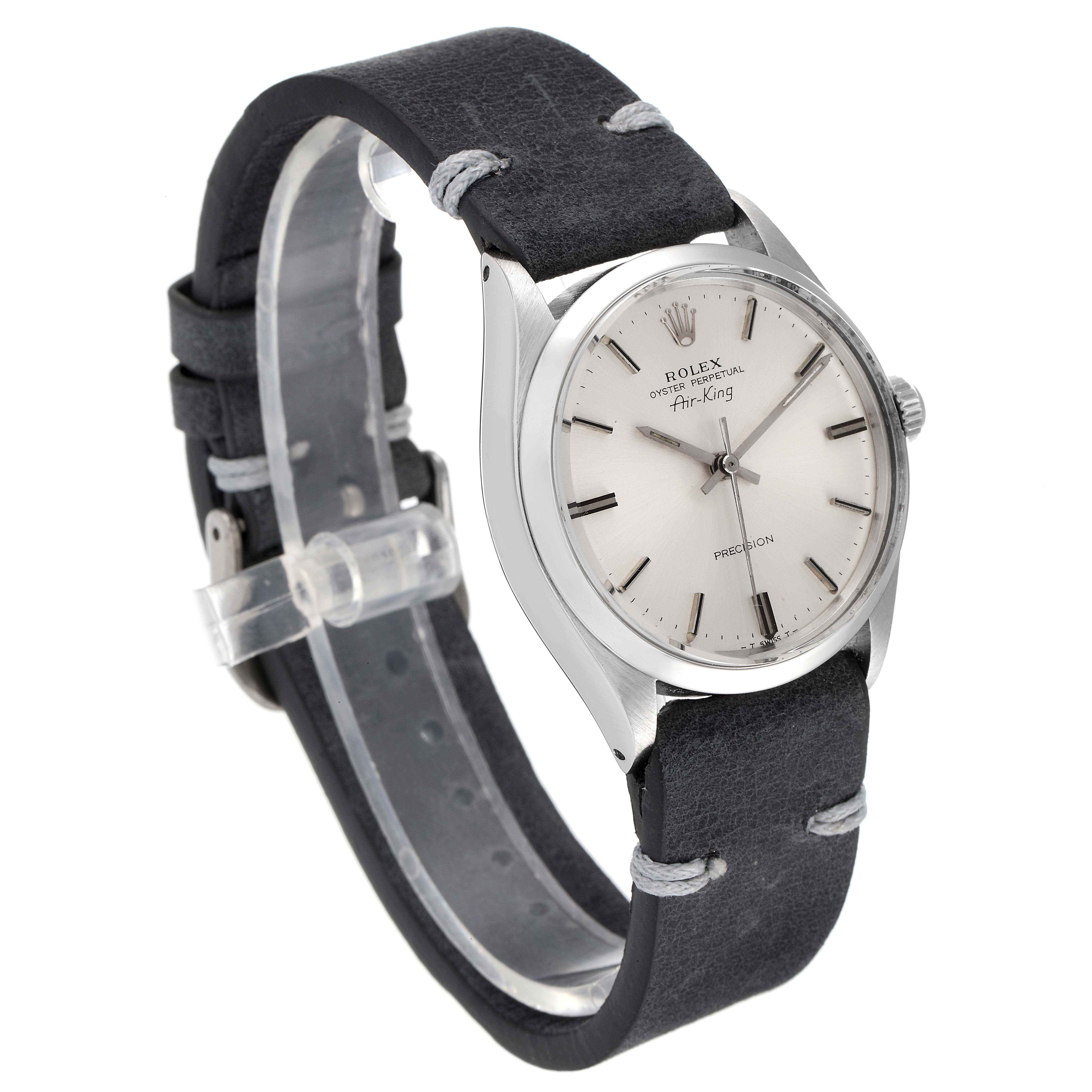 The Rolex Vintage Collection 5500 Men's Stainless Steel Silver Dial 5500 Men's Stainless Steel Silver Dial watch is shown at a three-quarter angle, displaying the face, case, and strap.