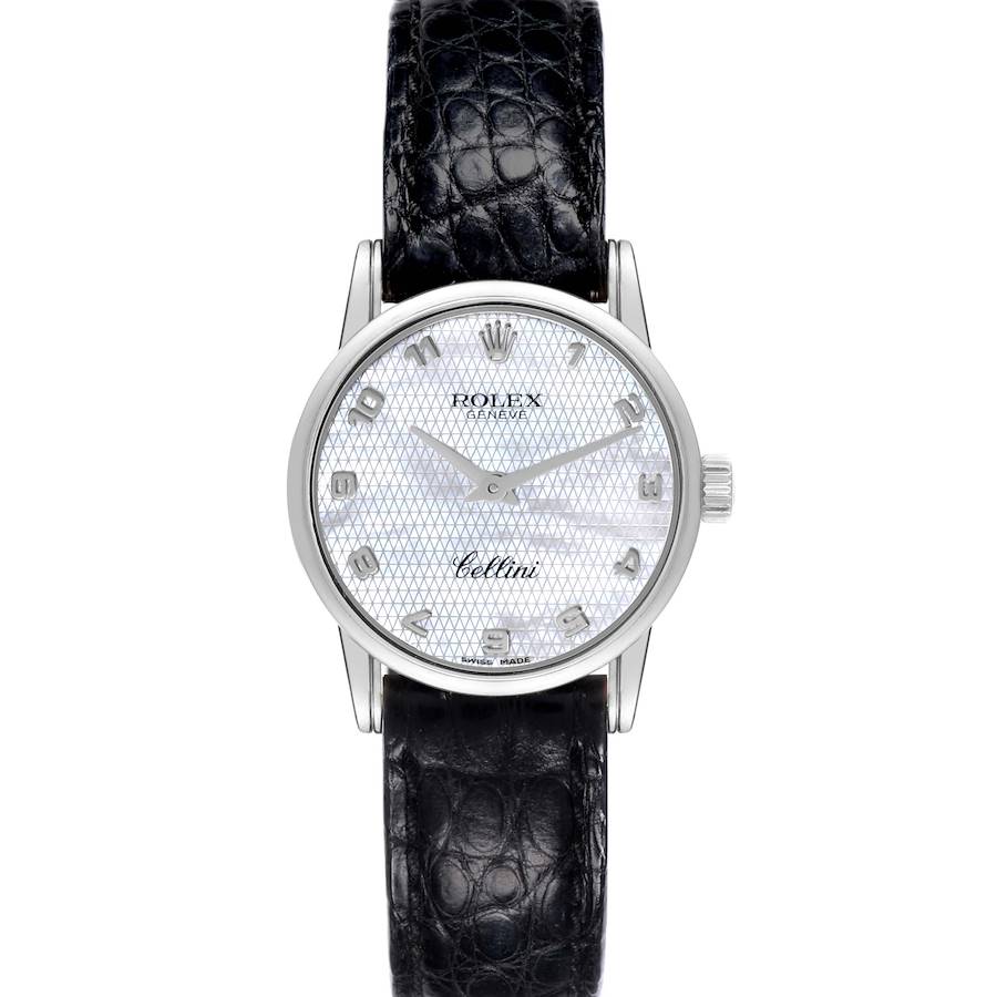 Rolex Cellini Classic White Gold MOP Dial Ladies Watch 6111 SwissWatchExpo