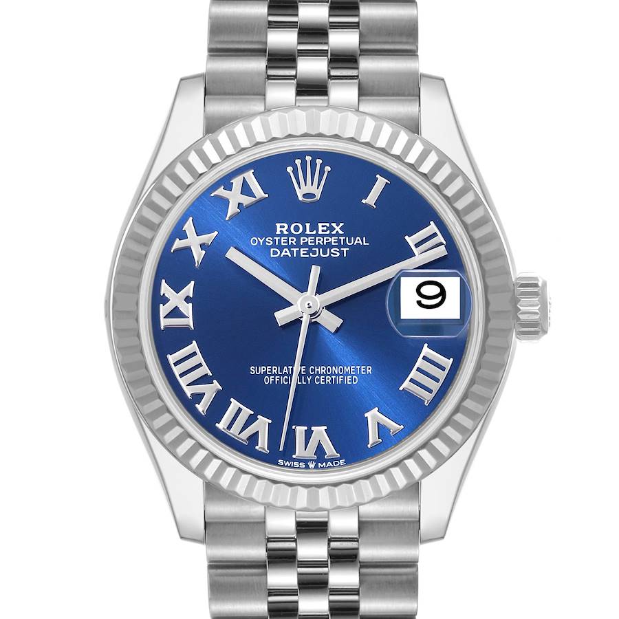 Rolex Datejust Midsize Steel White Gold Blue Dial Ladies Watch 278274 Box Card SwissWatchExpo