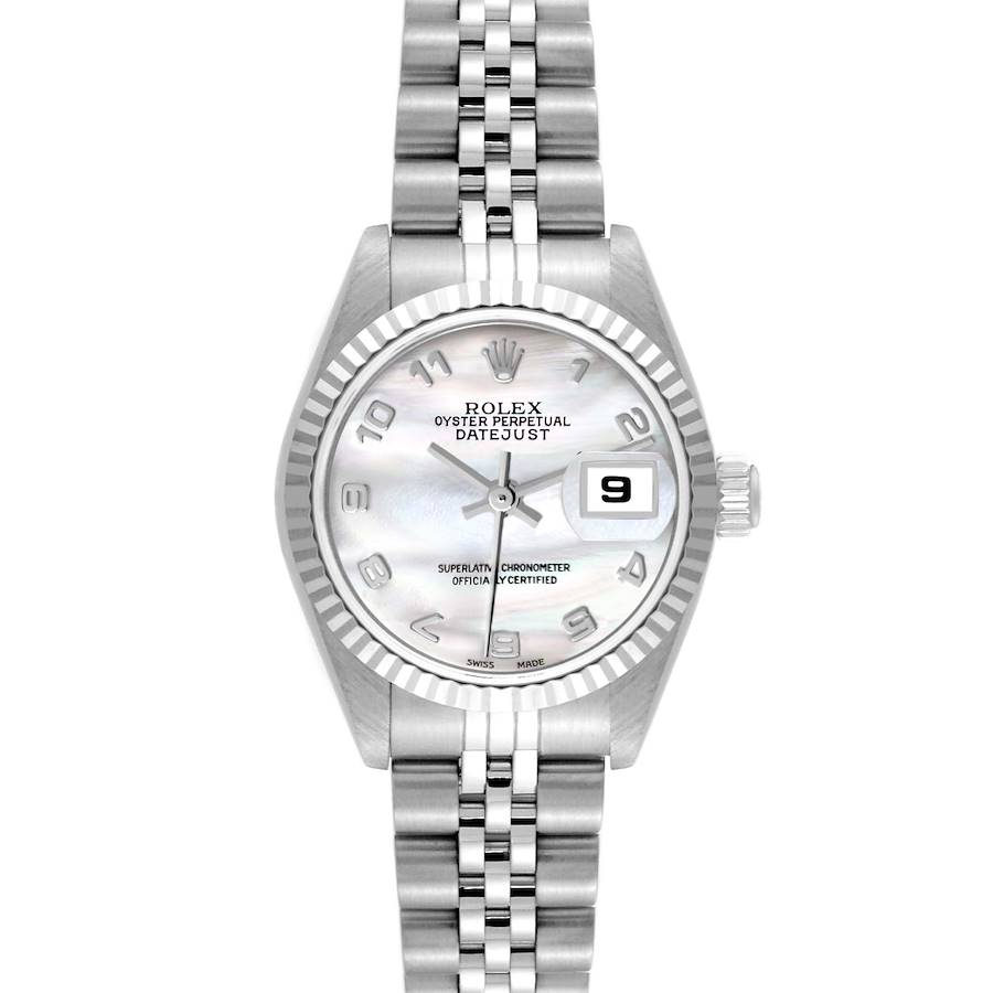 Rolex Datejust Steel White Gold Mother of Pearl Dial Ladies Watch 79174 SwissWatchExpo