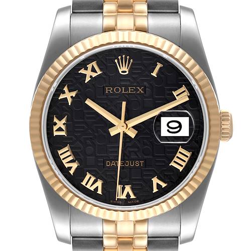 Photo of Rolex Datejust Steel Yellow Gold Anniversary Dial Mens Watch 116233
