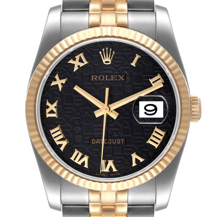 Rolex Datejust Steel Yellow Gold Anniversary Dial Mens Watch 116233 SwissWatchExpo