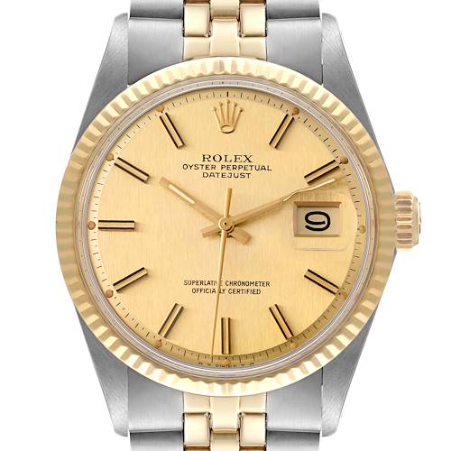 Photo of Rolex Datejust Steel Yellow Gold Sigma Dial Vintage Mens Watch 1601