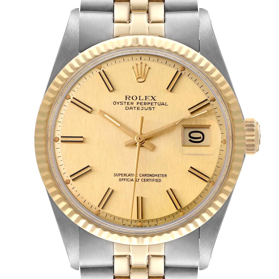 Rolex Datejust Steel Yellow Gold Sigma Dial Vintage Mens Watch 1601 SwissWatchExpo
