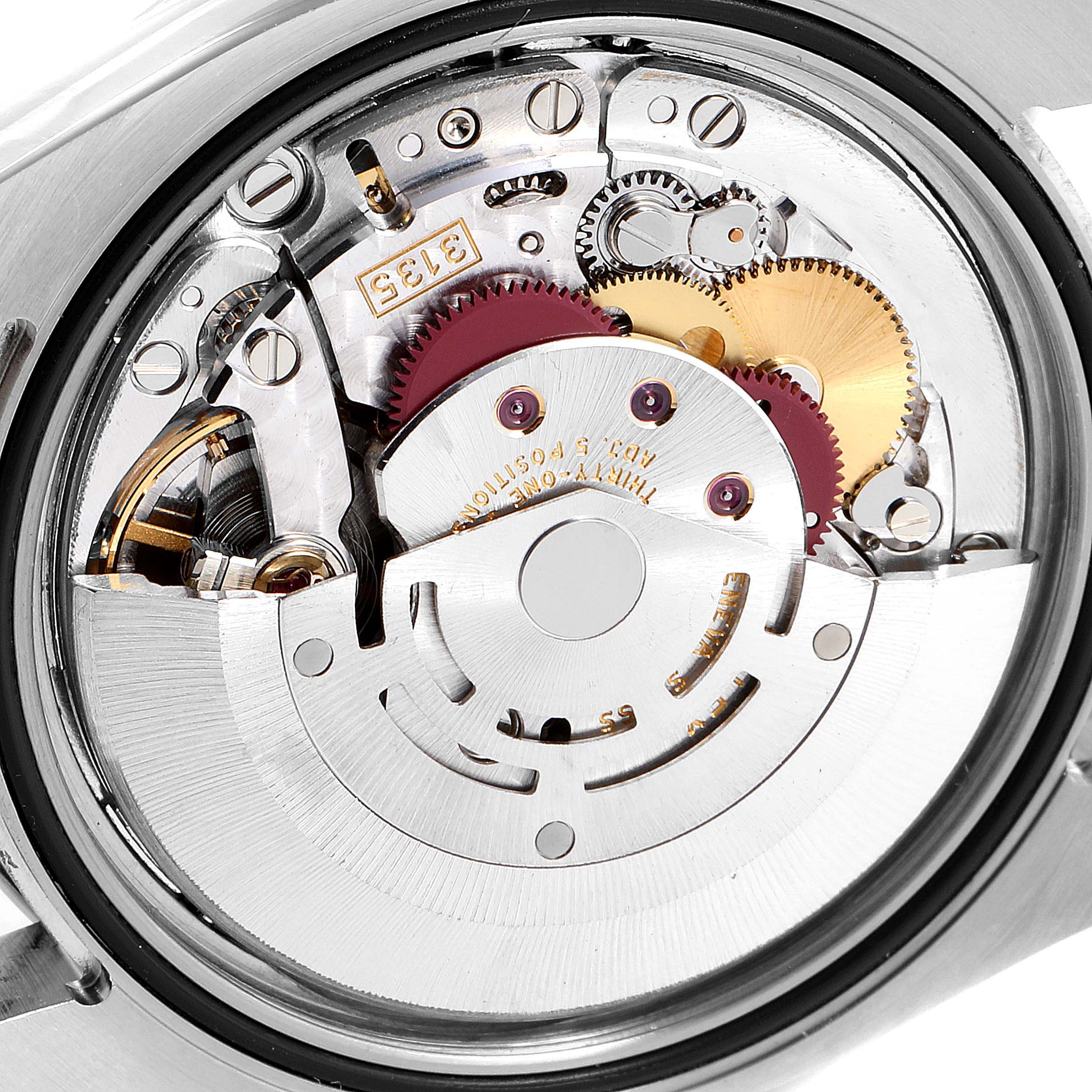 The image shows the internal mechanical movement of a Rolex Turn-o-Graph 116264 Men's Stainless Steel Blue Dial 116264 Men's Stainless Steel Blue Dial watch, viewed from the back.