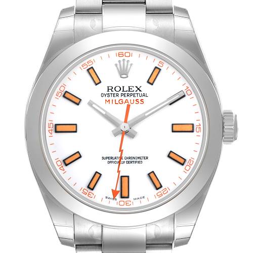 Photo of Rolex Milgauss Steel White Dial Mens Watch 116400 Unworn