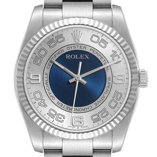 Photo of Rolex Oyster Perpetual 36 Steel White Gold Mens Watch 116034