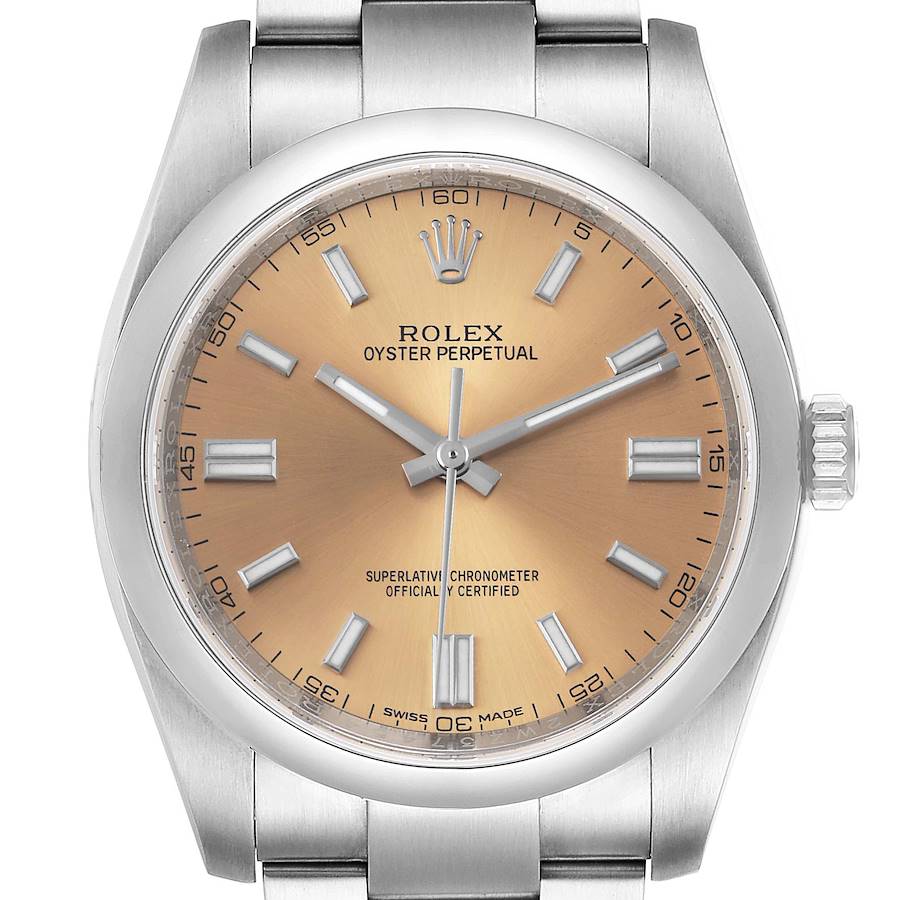 Rolex Oyster Perpetual 36 White Grape Dial Steel Mens Watch 116000 SwissWatchExpo