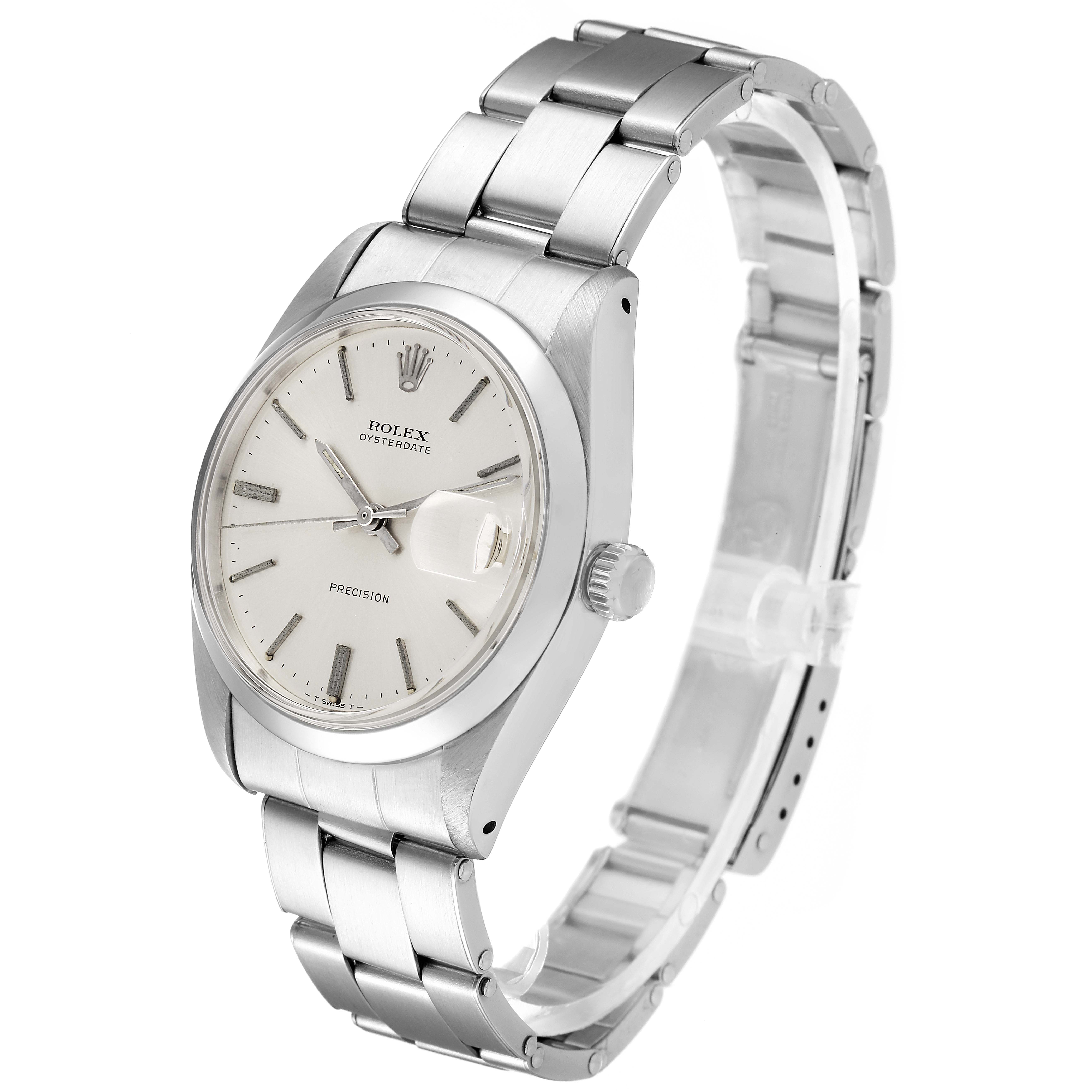 The Rolex Vintage Collection 6694 Men's Stainless Steel Silver Dial 6694 Men's Stainless Steel Silver Dial model is shown at an angled view, highlighting the dial, case, crown, and bracelet.