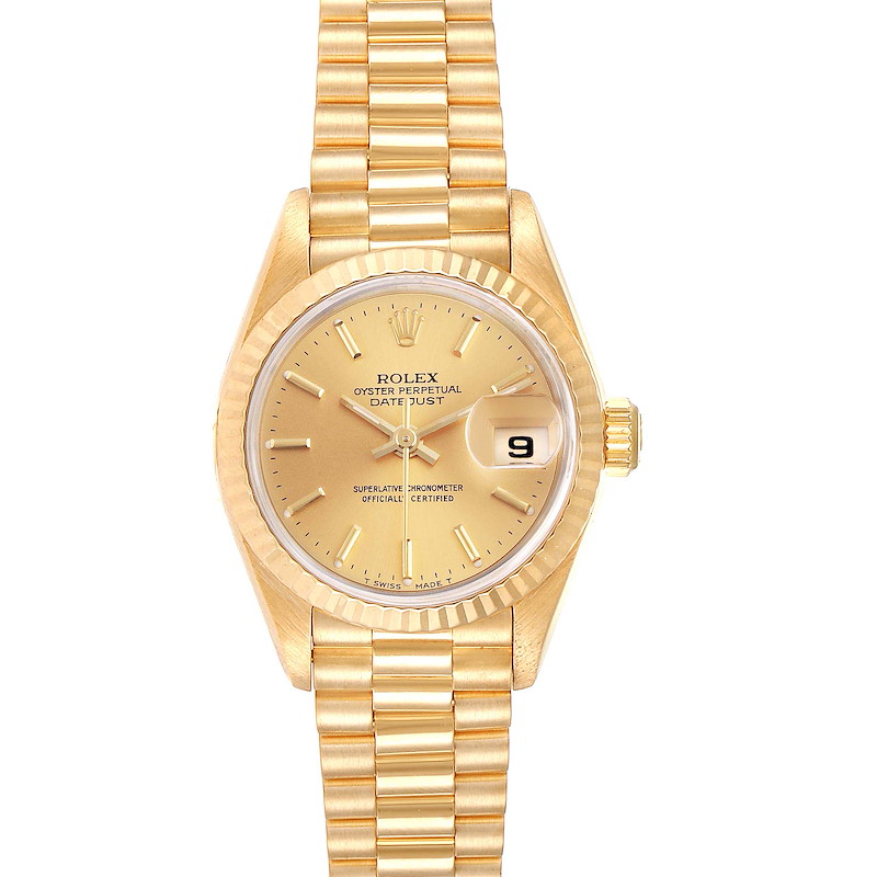 Rolex President Datejust 26 Yellow Gold Ladies Watch 69178 SwissWatchExpo
