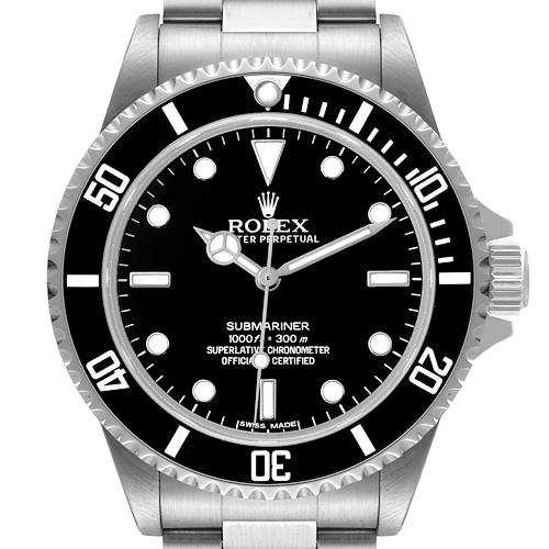 Photo of Rolex Submariner 40mm Non-Date 4 Liner Steel Mens Watch 14060 Box Card