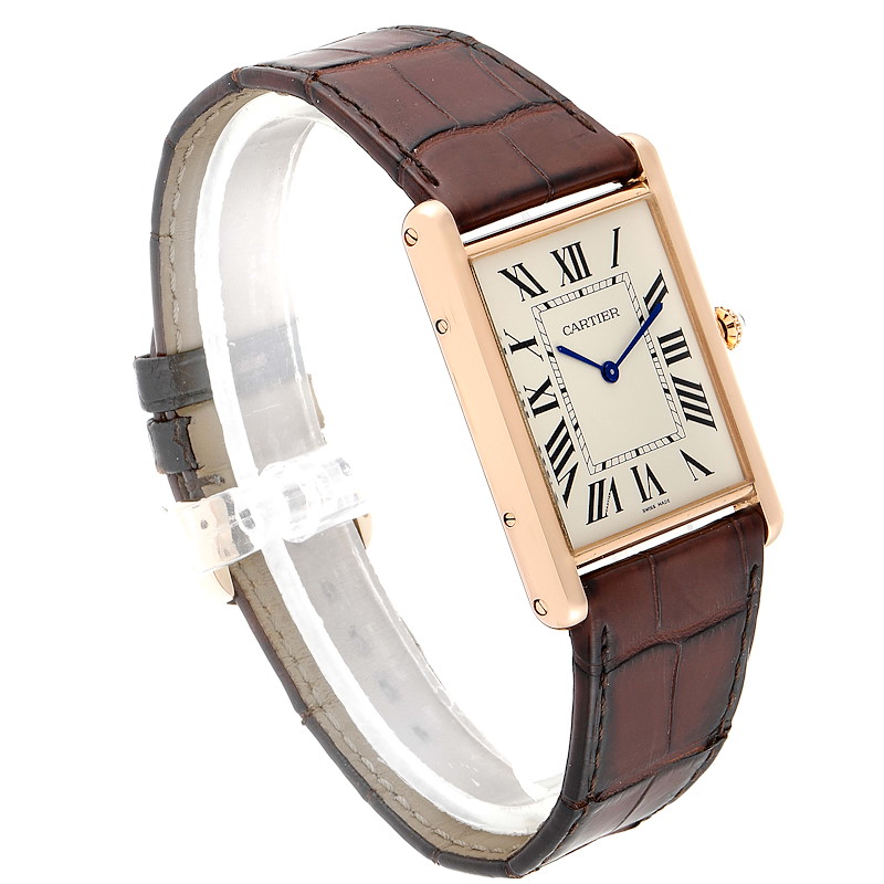 Cartier Tank Louis XL W1560017 18K Rose Gold Mens Watch