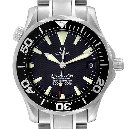 Photo of Omega Seamaster 36mm Midsize Black Wave Dial Steel Mens Watch 2252.50.00 Card