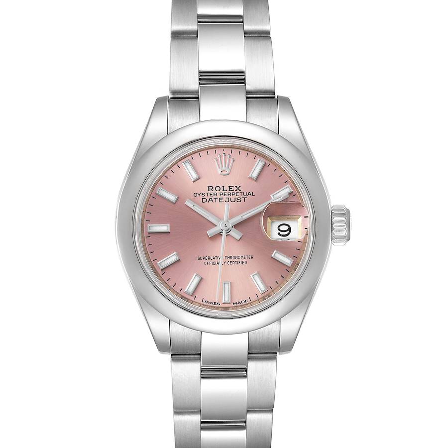 Rolex Datejust 28 Pink Dial Oyster Bracelet Steel Ladies Watch 279160 Box Card SwissWatchExpo