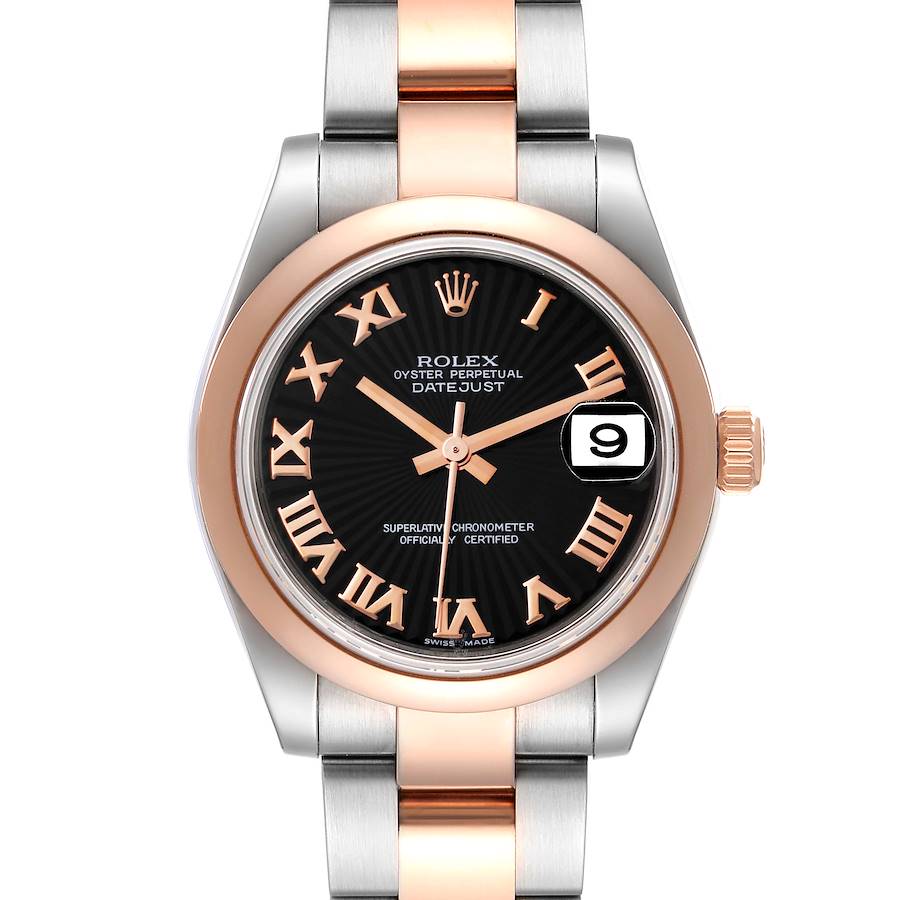 Rolex Datejust 31 Midsize Steel Rose Gold Sunbeam Dial Ladies Watch 178241 SwissWatchExpo
