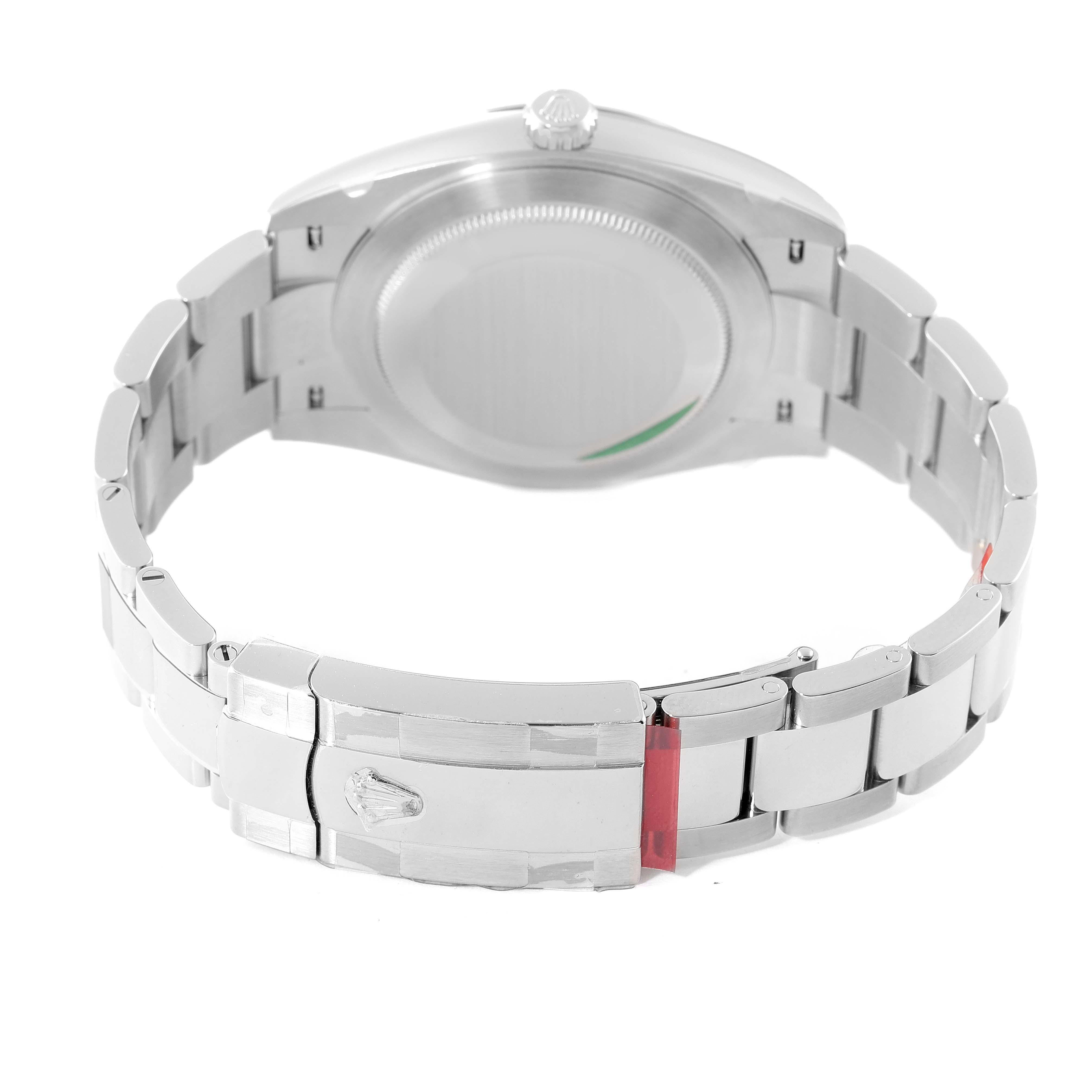 This image shows the back and bracelet clasp of a Rolex Datejust 41 126300 Men's Stainless Steel Grey Dial 126300 Men's Stainless Steel Grey Dial watch.