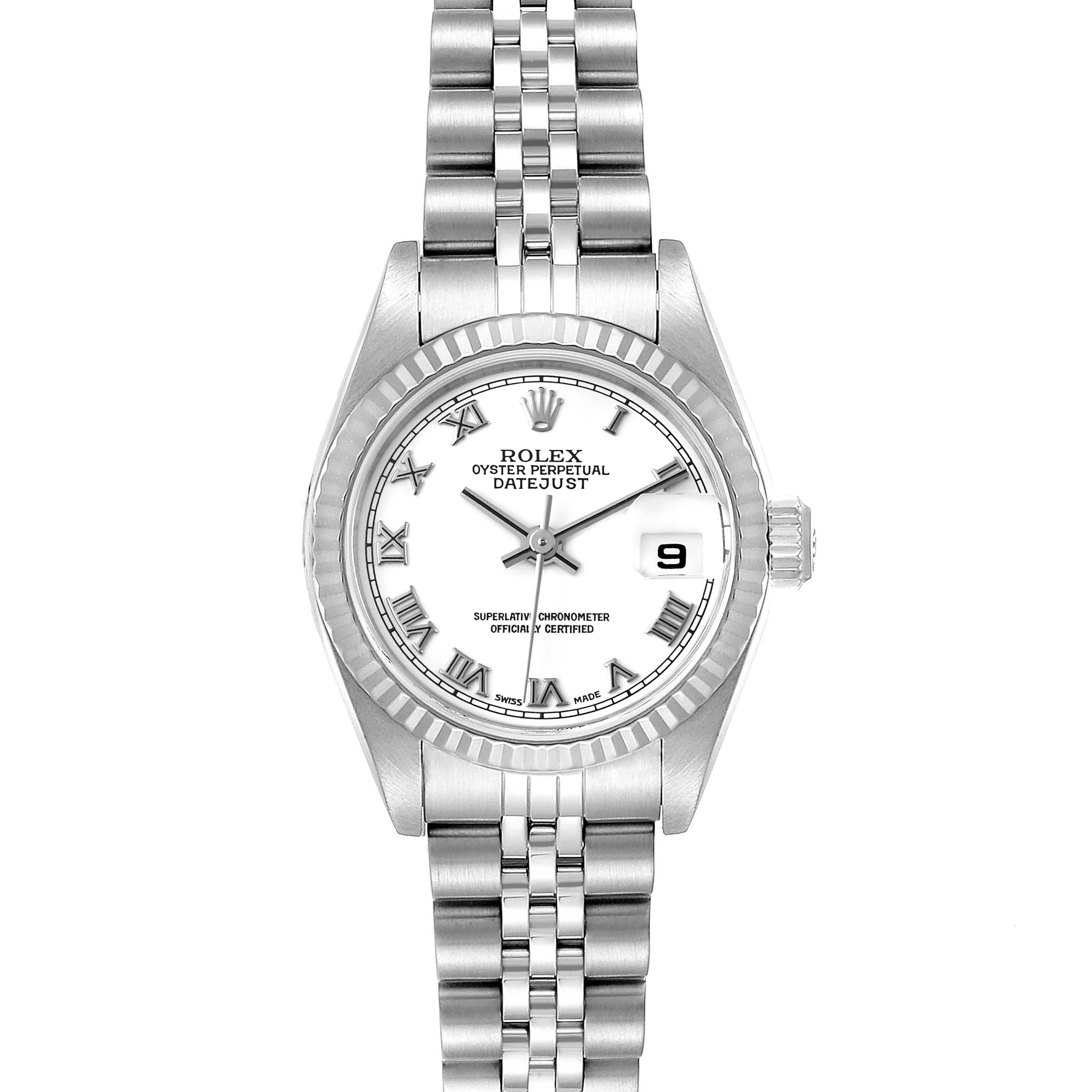 Rolex Datejust Steel White Gold White White Dial Ladies Watch 79174 ...