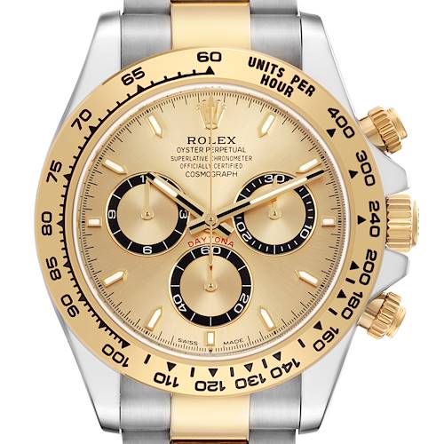 Photo of Rolex Daytona Steel Yellow Gold Champagne Dial Mens Watch 126503 Box Card