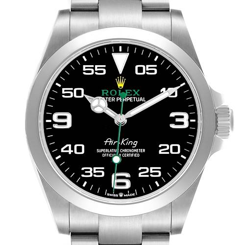 Photo of Rolex Oyster Perpetual Air-King Steel Black Dial Mens Watch 126900