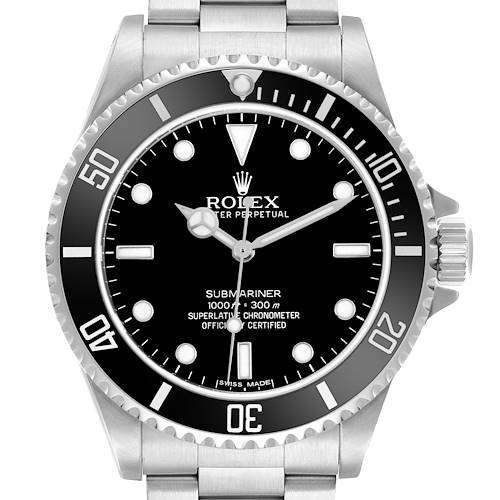 Photo of Rolex Submariner No Date 2 Liner Steel Black Dial Mens Watch 14060
