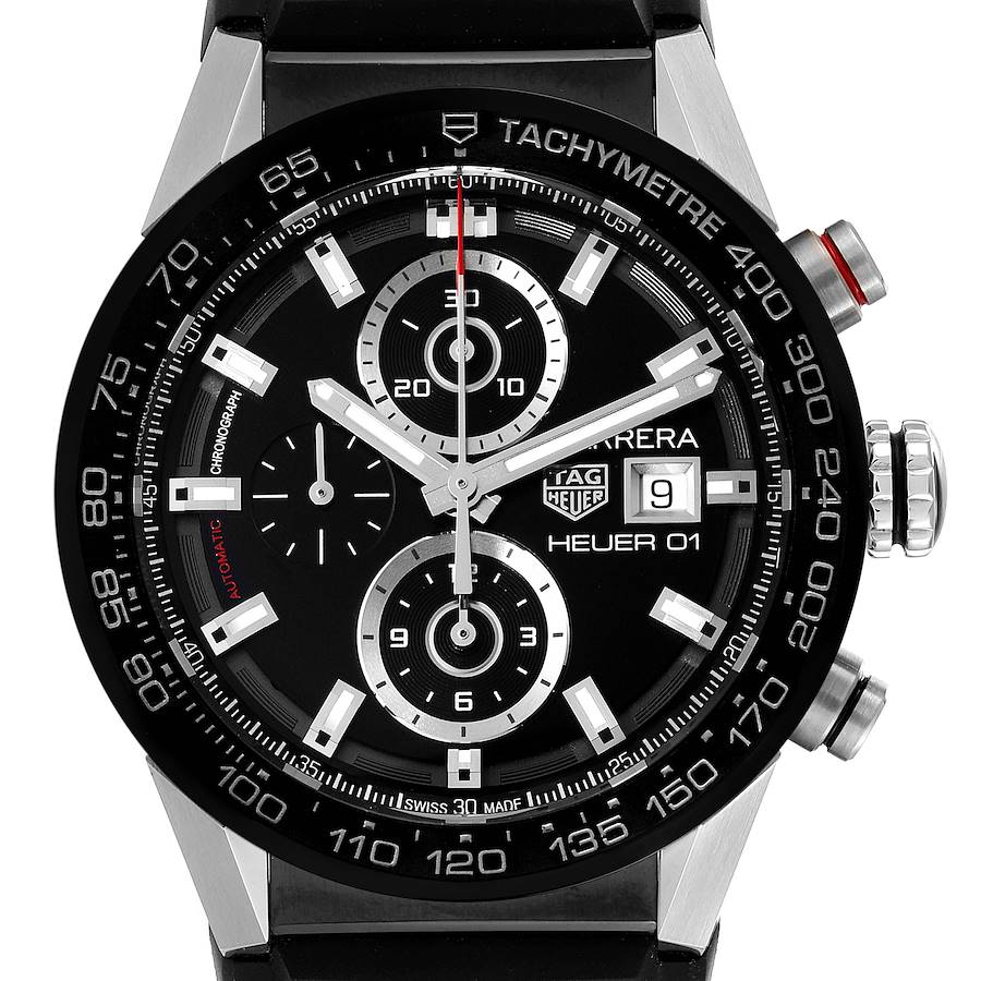 Tag Heuer Carrera Chronograph Automatic Mens Watch CAR201Z Card SwissWatchExpo