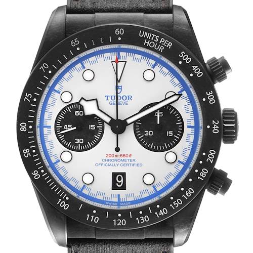 Photo of Tudor Black Bay Chrono Carbon 25 Mens Watch 79377KN Box Card