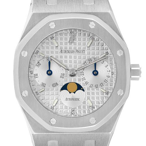 Photo of Audemars Piguet Royal Oak Steel Day Date Moonphase Mens Watch 25594ST Box Papers