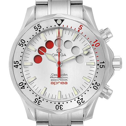 Photo of Omega Seamaster Apnea Jacques Mayol Silver Dial Mens Watch 2595.30.00