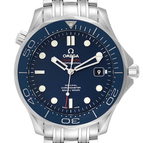 Photo of Omega Seamaster Diver Co-Axial Mens Watch 212.30.41.20.03.001 Box Card