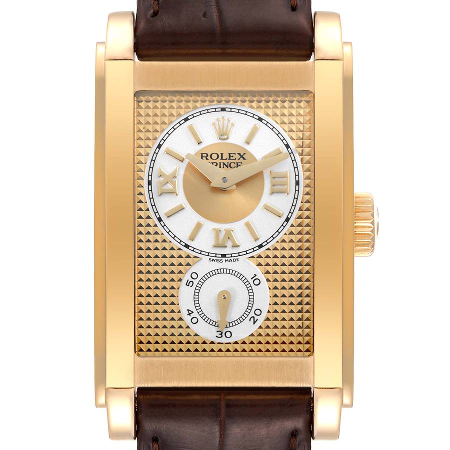Rolex Cellini Prince Yellow Gold Champagne Dial Mens Watch 5440 SwissWatchExpo