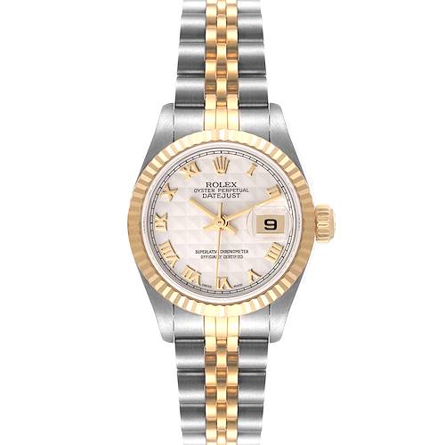 Photo of Rolex Datejust 26 Steel Yellow Gold Roman Dial Watch 79173 Box Papers