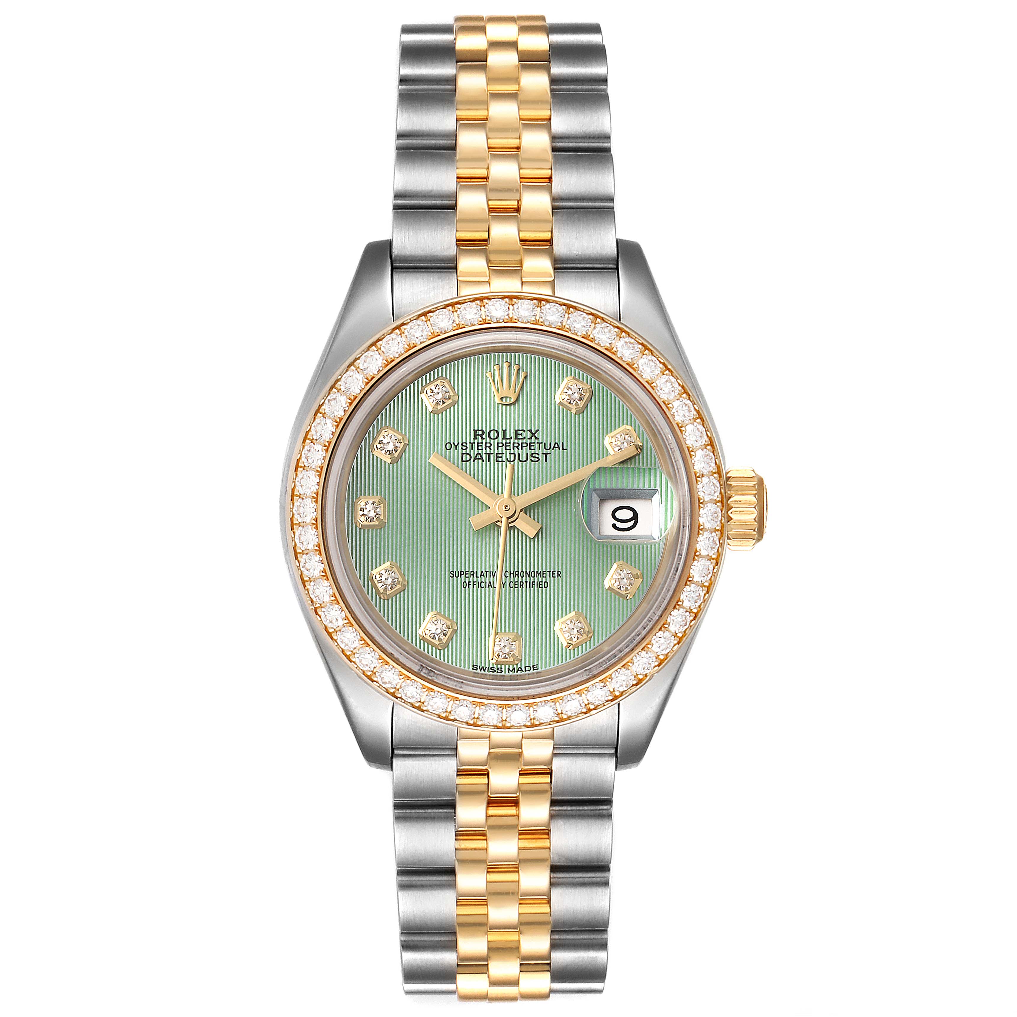 Rolex Datejust 28 Steel Yellow Gold Diamond Ladies Watch 279383 Box ...