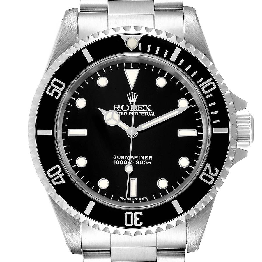 Rolex Submariner 40mm Non-Date 2 Liner Steel Mens Watch 14060 SwissWatchExpo