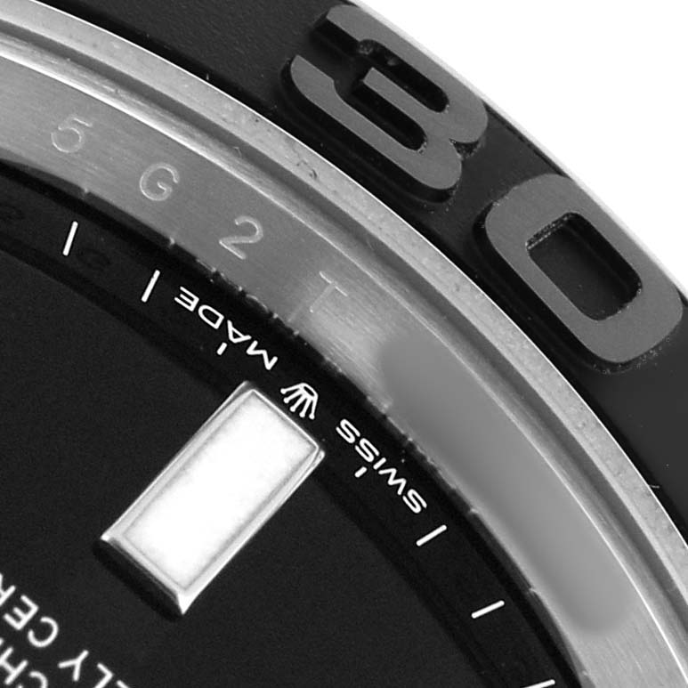 The image shows a close-up of the Rolex Yacht-Master 226659 Men's White Gold Black Dial watch bezel with "30" marking, and part of the dial with "SWISS" insignia.