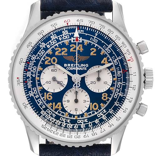 Photo of Breitling Navitimer Cosmonaute Blue Dial Chronograph Mens Watch A12322