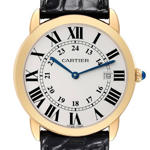 Photo of Cartier Ronde Solo 36mm Large Yellow Gold Steel Mens Watch W6700455 Unworn