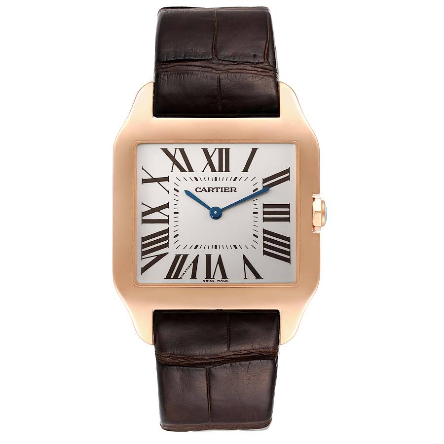 Cartier Santos Dumont Large 18k Rose Gold Mens Watch W2020034