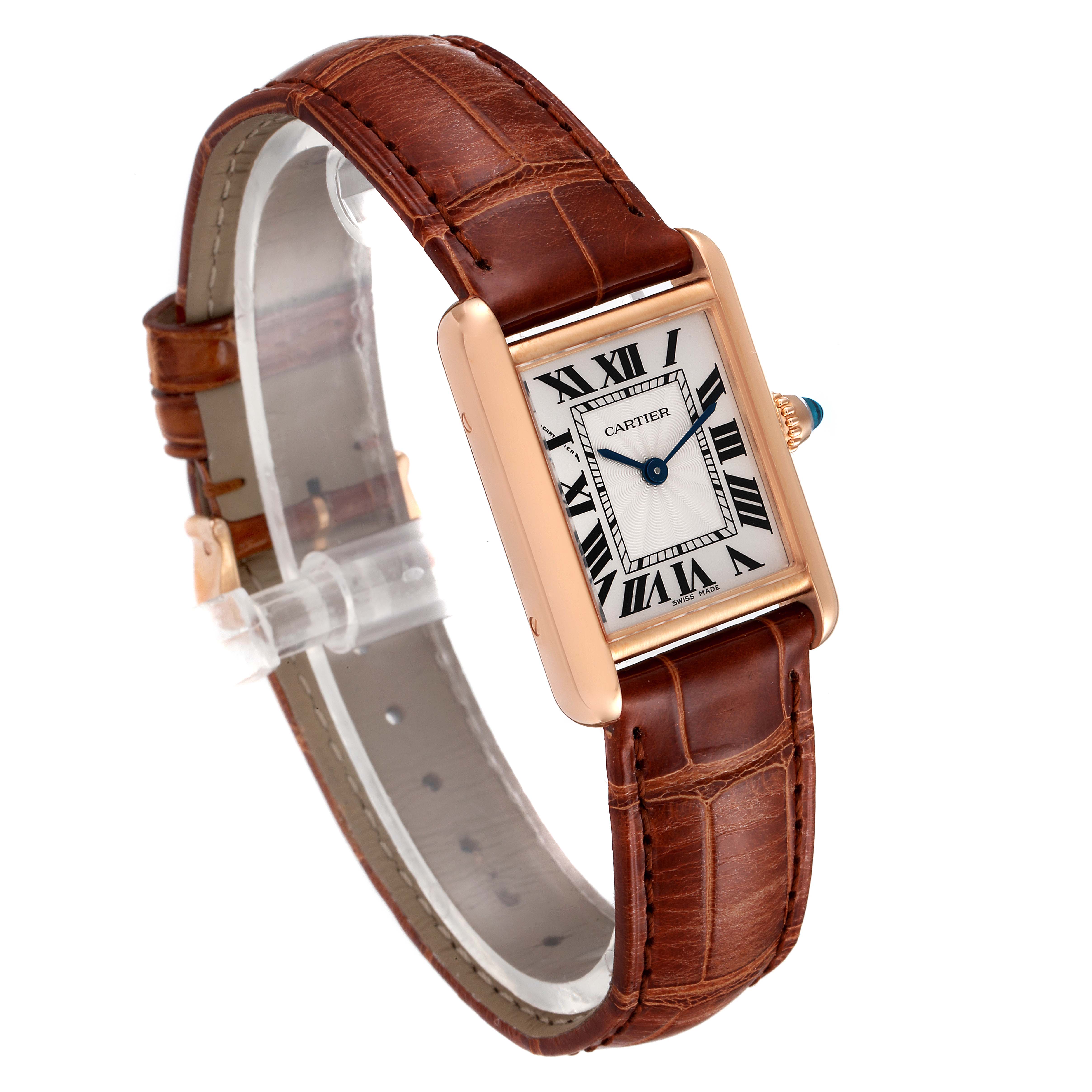 Cartier Tank Louis 18k Rose Gold Mechanical Ladies Watch WGTA0010 Box ...