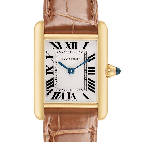 Photo of Cartier Tank Louis Small Yellow Gold Silver Dial Watch W1529856 Box Papers
