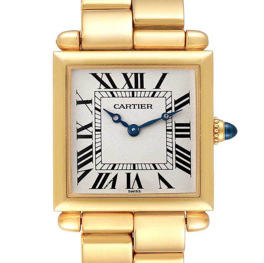 Cartier Tank Obus 18k Yellow Gold Ladies Watch W15122N7 SwissWatchExpo