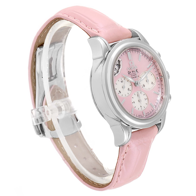 Omega DeVille Pink Mother of Pearl Dial Steel Ladies Watch 4877.60.37 ...