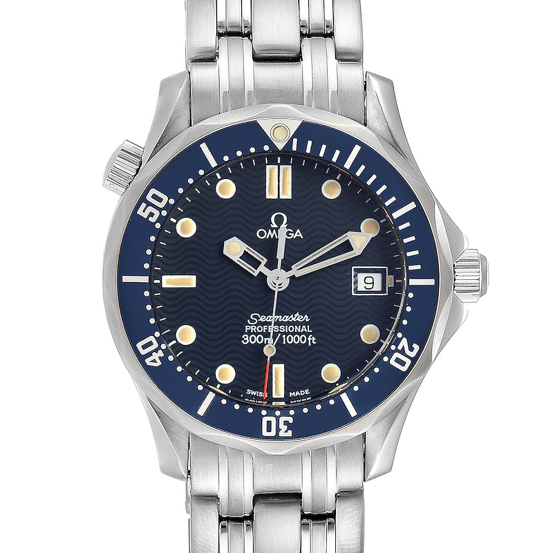 Omega Seamaster Bond 36 Midsize Blue Dial Watch 2561.80.00 SwissWatchExpo