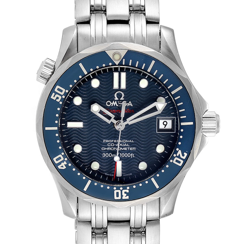 Omega Seamaster Midsize 36mm Co-Axial Blue Dial Watch 2222.80.00 SwissWatchExpo